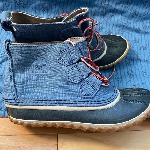 Sorel out and about blue low lace up duck boots 6 - Picture 2 of 10